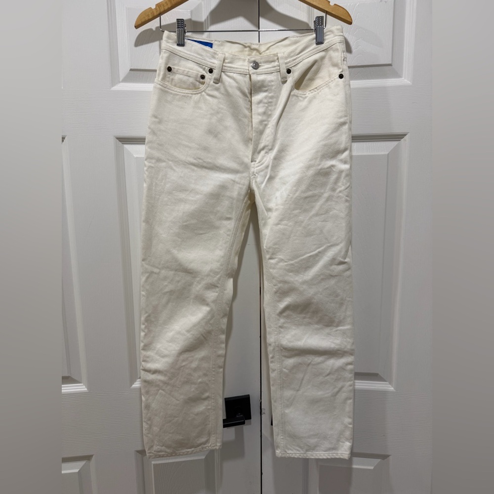 Acne studios white denim pants